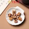 Coleção de Acessórios Urso Coração de Grão de Café de Madeira de Pessegueiro Antiga Contas Soltas Brinquedo Cultural DIY Acessórios para Joias Contas Soltas Pulseira de Contas