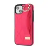 Adequado para iPhone 15 Pulseira com Anel Capa de Couro para Celular 15 Pro Moda Couro Padrão Ondulado Capa Totalmente Coberta Resistente a Quedas