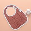 Baberos lisos en forma de U personalizados, Toalla para babas de bebé de 8 capas, Baberos de algodón para recién nacidos, niños y niñas, Baberos anti-regurgitación, Algodón puro