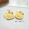 Gato Waffle Lindo Cabeza de Comida Juguete Hecho a Mano DIY Pegamento de Crema Accesorios de Resina Piezas Pequeñas Materiales para Joyería Al por Mayor