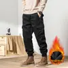 26 Nuevo Estilo para Hombre Estilo Japonés Ropa de Trabajo Casual Deportiva Exterior Versátil Pantalones Cálidos Pantalones Gruesos Multibolsillos Puños Elásticos