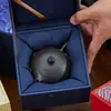 Caja de Regalo Yunjin para Maceta Individual Caja de Regalo para Juego de Té de Arcilla Morada Caja de Empaque de Brocado Caja Vacía Vintage con Tapa abatible