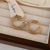 Pendientes Anillo Mobius de Superficie Curva Completamente Diamantados Estilo Metálico Nórdico Pendientes Geométricos Simples de Nicho Lujo Ligero Dulces Combinan con Todo
