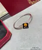 Pulsera de uñas V dorada de alta gama, diseño clásico elástico grueso y delgado, unisex, chapada gruesa en oro rosa de 18 quilates, pulsera de lujo ligero para parejas, al por mayor
