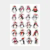100 Piezas Pegatinas Decorativas Navideñas de Pingüinos para Galletas, Frascos de Dulces, Bolsas de Regalo para Hornear, Etiquetas Selladoras para Empaques