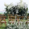 2026 Nueva Serie Blanca Accesorios de Flores para Bodas Juego de Decoración de Boda Materiales de Flores Color Claro Blanco Roto Arreglo Floral Artificial para Bodas