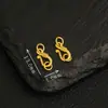 Plata 925 Completa con Electrochapado de Oro de 24K Broche de Cabeza de Serpiente Forma S, Adecuado para Pulseras y Collares, Broche Bañado en Oro Plata