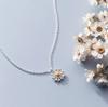 Collar Nalan de plata s925 para mujer, estilo coreano, fresco de verano, flor fresca, crisantemo fresco de otoño, cadena corta para clavícula D0428
