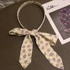 Pañuelo de Seda Retro Francés Diadema de Lunares con Serpentina 2025 Nuevo Verano de Calavera Alta Estilo Hong Kong Diadema Diadema para Mujer