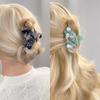 Nueva Dopamina Flor de Tres Filas Diamante Pinza de Agarre de Ácido Acético Flor Horquilla Dulce Elegante Chica Elegante Corazón Pinza Tiburón
