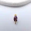 Colgante Chapado en Cobre Dorado de Alta Retención de Color Incrustado con Circonita Pendientes de Bricolaje Hechos a Mano Colgante para Pendientes Collar Pasador Accesorios de Joyería