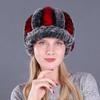 Rex chapéu de pele de coelho feminino moda inverno coreano chapéu de pele redonda cartola coreano boné pontiagudo aba curta chapéu de malha de lã