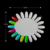 Tablero de Exhibición de Herramientas para Manicura Transfronterizo Tarjeta de Color Ovalada de 20 Colores Pieza de Uña Uña Postiza Tarjeta de Color Ovalada 1 Pieza