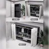 Accesorios de Ferretería para Puertas Plegables Sin Riel Inferior, Puerta de Armario, Vestidor, Riel Plegable Anti-Caída de Tres Puertas, Juego Completo de Rieles Deslizantes Colgantes