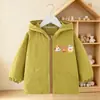 Chamarra de plumón impermeable y resistente a las manchas para otoño e invierno para niños, adecuada para niños mayores, con cierre y diseñada para usar como prenda exterior, tanto para niños como para niñas.
