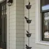 Campana de viento con forma de pájaro transfronterizo, decoración de hierro forjado para jardín y patio exterior, colgante retro de metal, artesanías de gran venta, cadena de lluvia