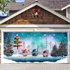 Tela de fondo navideña de Amazon transfronteriza pegatinas para puerta de garaje exterior tela de tapiz decoración de fiesta navideña tela para colgar a juego