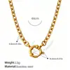 Colar Transfronteiriço Banhado a Ouro 18K Simples Torcido Versátil Aço Titânio Aço Inoxidável Fashion High-End Diversificado Design Redondo