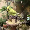 Alimentador de pájaros con forma de tocón de árbol peculiar, modelo nuevo de Amazon transfronterizo, adorno artesanal de resina para decoración de patio, jardín, exterior
