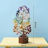 Árbol de Cristal Natural Amazon Gravilla de Colores Árbol del Dinero Árbol de la Vida Base Decoración Navideña Adornos para el Hogar