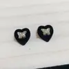 Pendientes de Moda con Lazo, Geométricos Elegantes, Diseño Minimalista de Nicho, Terciopelo Lindo Versátil Corazón Pendientes de Botón de Lujo Ligero