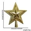 Nova estrela topper de árvore de Natal oca tridimensional Decoração de Natal Coroa de árvore Decoração Acessório de pentagrama de plástico
