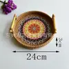 Cesta de frutas tejida de ratán, cesta de pan tejida, bandeja para aperitivos, mesa de café, bandeja para pasteles, cesta de almacenamiento de escritorio