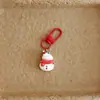 Chaveiro de desenho animado de Natal pingente de bolsa Papai Noel fofo homem de gengibre enfeite presente de Natal para estudante