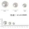Perlas de Imitación de Perla ABS de Alto Brillo 3-16 mm Agujero Vertical Cuentas Sueltas Cadena para Teléfono Móvil DIY Accesorios de Joyería Venta al por Mayor