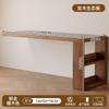 Escritorio Doble de Madera Maciza Mesa de Estudio para Adultos en Casa Mesa Larga para Dormitorio Armario de Almacenamiento Mesa de Ordenador Retráctil Integrada