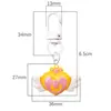 Varita Mágica de Dibujos Animados Brillante para Niña, Estuche para Teléfono Móvil de Crema DIY, Accesorios de Resina, Llavero Hecho a Mano, Material para Joyería