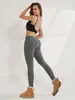 Pantalones de algodón cálidos con textura estilo europeo y americano para otoño e invierno, con forro de borrego, engrosados, de cintura alta, elásticos, adelgazantes, adecuados como prenda exterior y como leggings