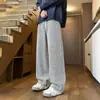 Pantalones Casuales de Tweed para Hombre Otoño 2026, Pantalones Rectos Holgados, Pantalones Juveniles de Moda Talla Grande