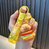 Llavero de Muñeco de Dibujos Animados Hamburguesa, Llavero Lindo de Goma Suave Kuromi, Colgante para Bolso de Pareja, Regalo Pequeño