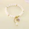 Pulsera con Colgante Serie Frutas Diamante Dulce Creativo Moda Verano Fresca Cuentas Resina Lichi Pieza de Mano