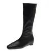 Primer Encuentro Ji Xiaogezhi Aumento de Altura Interior Botas Largas Mujer 2026 Nuevo Otoño Invierno Retro Adelgazantes Tubo Recto Botas Versátiles Botas Altas