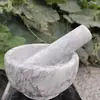 Prensa de ajo de mármol natural, mortero de piedra para uso doméstico, machacador de ajo, picador de ajo, prensa de ajo, recipiente para triturar, mortero de ajo