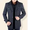2022 Explosiones de AliExpress abrigo de lana otoño e invierno cortavientos para hombre abrigo de lana abrigo largo de lana