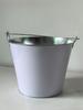 Fabricante de Dongguan Barril Metálico de Hojalata Zinc Hierro para Bar KTV Almacenamiento de Cerveza Galvanizado Impresión Única Hielo Venta Caliente Transfronteriza