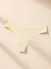 Tanga de renda de algodão puro estilo europeu para mulheres, cintura baixa, respirável, calcinha bikini, sexy, fina, fio dental