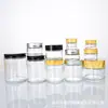 Frascos Transparentes para Creme Atacado, Frascos de Vidro para Amostras Cosméticas, Produtos para Cuidados com a Pele, Frascos para Creme para os Olhos, Frascos para Máscara Facial, Frascos Reabastecíveis, Potes Selados