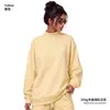 Moletom feminino de gola alta meia-altura para outono e inverno, peso pesado de 350g, forrado com fleece, marca da moda estilo americano, corte solto, ombro caído, moletom de gola alta pequena para mulheres