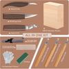 Cuchillo para tallar de acero al cromo vanadio nogal 20 en uno, cuchillo para cortar madera, cuchillo raspador de madera, cuchillo cuchara, juego de tallado para carpintería