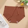En stock comercio exterior talla grande seda de hielo sin costuras bragas para mujer, entrepierna de algodón puro, transpirables, cómodas, calzones para mujer anti-enrollamiento