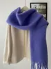 Bufanda de mohair color liso para mujer, chal acolchado de invierno, bufanda cálida, combinable para hombre, otoño e invierno, exterior de Europa y Estados Unidos, venta al por mayor