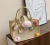 Bolso de Fieltro de Celebridad de Internet, Bolsa de Regalo de Alta Gama, Bolso Tote Pequeño de Fieltro de Dibujos Animados, Bolso de Mano Souvenir de Luna Llena