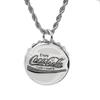 Chiba Thai Prata Vintage Colar Masculino Trendy ins Cold Style Punk Hip-Hop All-Match Coca-Cola Bottle Cap Pingente