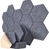 Paneles absorbentes de sonido de fibra de poliéster para salas de piano, jardines de infancia, salas audiovisuales y KTV, decoración de pared especializada con aislamiento acústico plano hexagonal