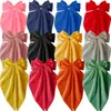 Pinza para el pelo grande de clip de resorte con lazo de satén popular transfronterizo, pasador de color sólido para mujeres, accesorios para el cabello