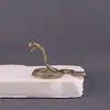 Latão Puro Doze Signos do Zodíaco Cobra Mesa de Chá Animal de Estimação de Chá Pequenos Enfeites Desktop Cobra Artificial Peixe Tanque Paisagismo Peça de Mão